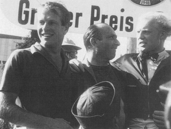 Collins, Juan Fangio de Argentina y Hawthorn