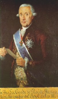 José Moñino Redondo, pintado por F. Goya (Museo del Prado, Madrid)